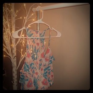 4/$15 Charlotte Russe Tropical Print Crop Top